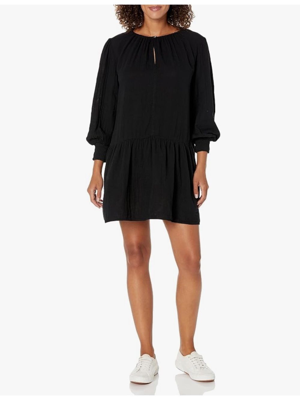 NWT Velvet by Graham & Spencer Viviana Black Cotton Gauze Dress Size S USA